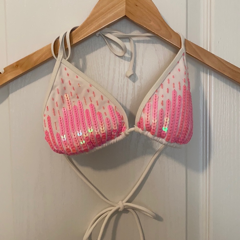 Victoria’s Secret white and pink bikini